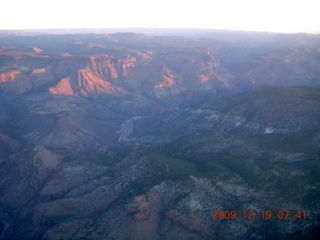 aerial - morning mountains