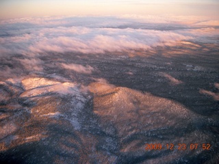 aerial - clouds and mountains