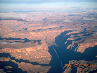 aerial - pre-dawn clouds and mountains