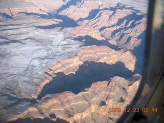 aerial - clouds and mountains at dawn