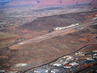 aerial - small airstrip south of Saint George