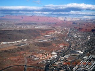 aerial - small airstrip south of Saint George