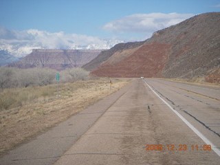 driving from Saint George to Zion National Park