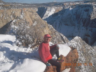 1158 72p. Zion National Park - Observation Point hike - top - Adam