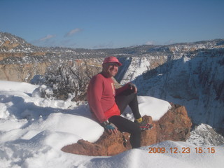 1159 72p. Zion National Park - Observation Point hike - top - Adam