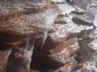 Zion National Park - west rim hike - icicles