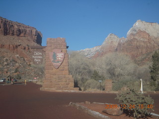 Zion National Park - entrance sign