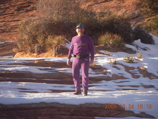 Zion National Park - Adam at slickrock stop