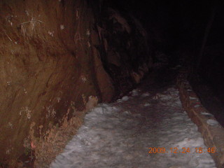 image of moonlit riverwalk with flash