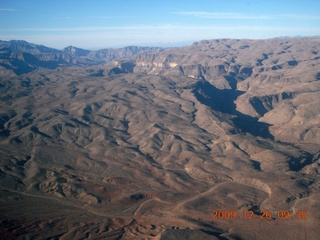 6 72s. aerial - Virgin River and I-15 canyon in Arizona