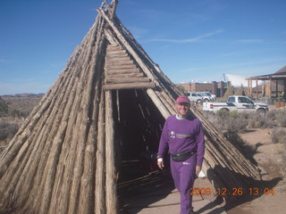 86 72s. Adam at tepee at Grand Canyon West Skywalk