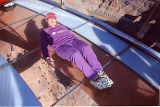 90 72s. Adam on the Skywalk at Grand Canyon West