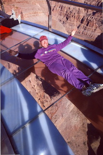 91 72s. Adam on the Skywalk at Grand Canyon West