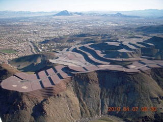 aerial - maybe a funky new housing development near Las Vegas