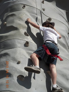 Gila Bend (E63) fly in - Adam climbing 'plastic pigs's nose' rocks
