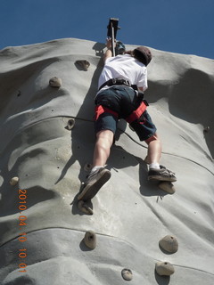Gila Bend (E63) fly in - Adam climbing 'plastic pigs's nose' rocks