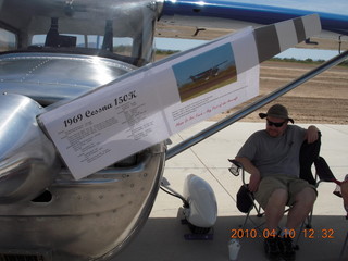 Gila Bend (E63) fly in - Travis under his C150 wing