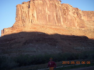 1184 773. Mineral Canyon airstrip - Adam running