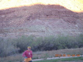 1185 773. Mineral Canyon airstrip - Adam running