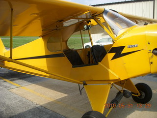 getting in and out of Neil's Piper Cub - Adam