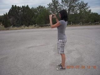 Grand Canyon Caverns (L37) trip - Sarah taking a picture