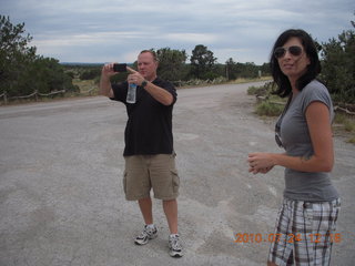 Jim and Angela visit - tall pine tree