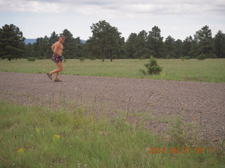 33 7a7. New Mexico back-country trip - Negrito run - Adam running
