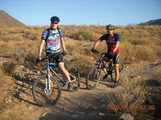 Lost Dog Wash run - Craig on his mountain bike