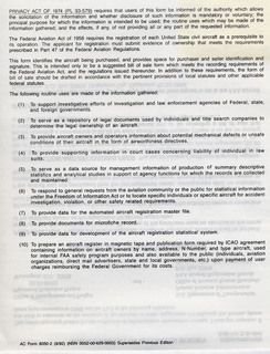 FAA airplane sale forms