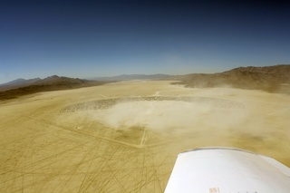 7S5 to DVT trip - aerial - Nevada - Black Rock City - Burning Man