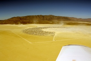 7S5 to DVT trip - aerial - Nevada - Black Rock City - Burning Man