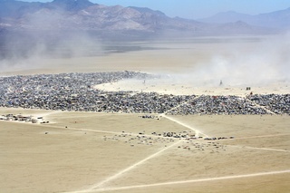 7S5 to DVT trip - aerial - Nevada - Black Rock City - Burning Man