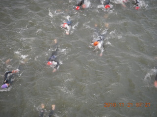 Arizona Ironman spectators on Mill Street bridge