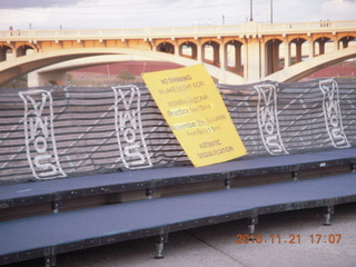 Arizona Ironman - no swimming in lake sign