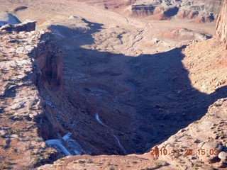56 7dr. Moab trip - aerial - Green River canyon - washed out road