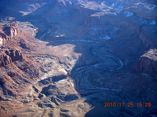 71 7dr. Moab trip - aerial - Dirty Devil airstrip