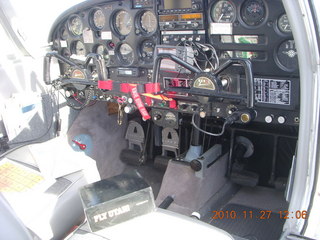 221 7dt. Moab trip - N8377W cockpit with 'Fly Utah!' on right seat