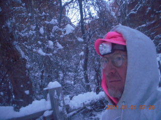 1387 7f1. Zion National Park trip - Riverwalk pre-dawn hike - Adam