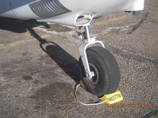 470 7ja. N8377W front wheel chocked