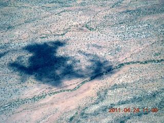 aerial - cloud shadow