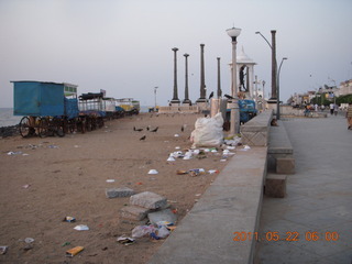 India - Puducherry (Pondicherry) run - Bay of Bengal beach