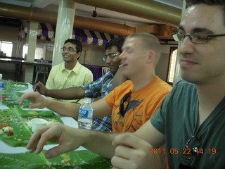 107 7kn. India - wedding location - lunch - Puducherry (Pondicherry) - Randeep, friend, Jon, Vargo