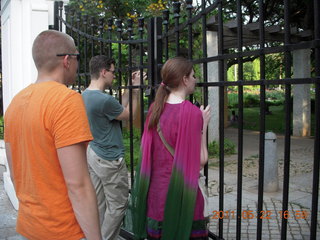 India - afternoon group in Puducherry (Pondicherry)  - Jon, Vargo, Julianne at park