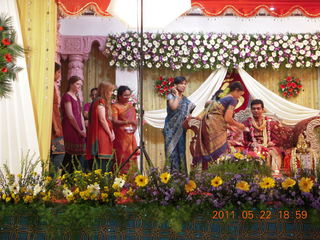 India - Randeep pre-wedding - Julianne and Lydia on stage