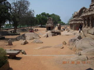 India - Mamallapuram - animal sculptures and temples