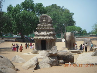 India - Mamallapuram - Adam - animal sculptures and temples
