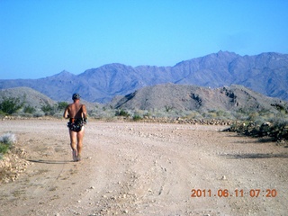 60 7lb. aerial - Pearce Ferry airstrip (L25) run - Adam running (back)
