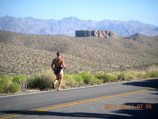 63 7lb. aerial - Pearce Ferry airstrip (L25) run - Adam running (back)