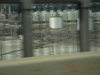 oil refinery seen from bridge