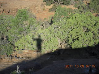1642 7q9. Arches National Park - Devil's Garden hike - Adam's shadow